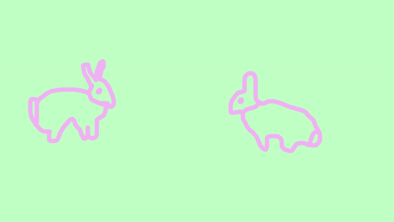 Bunnies Rotoscope Animation GIF