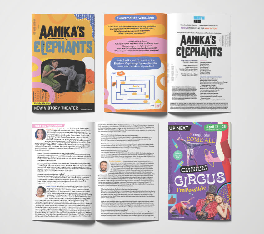 New Victory Theater - Aanika's Elephants Show Program